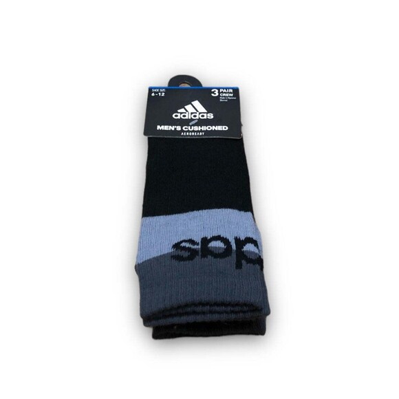Adidas Men's Aeroready Cushioned Crew Socks (3-Pairs) (6-12) - Picture 1 of 2